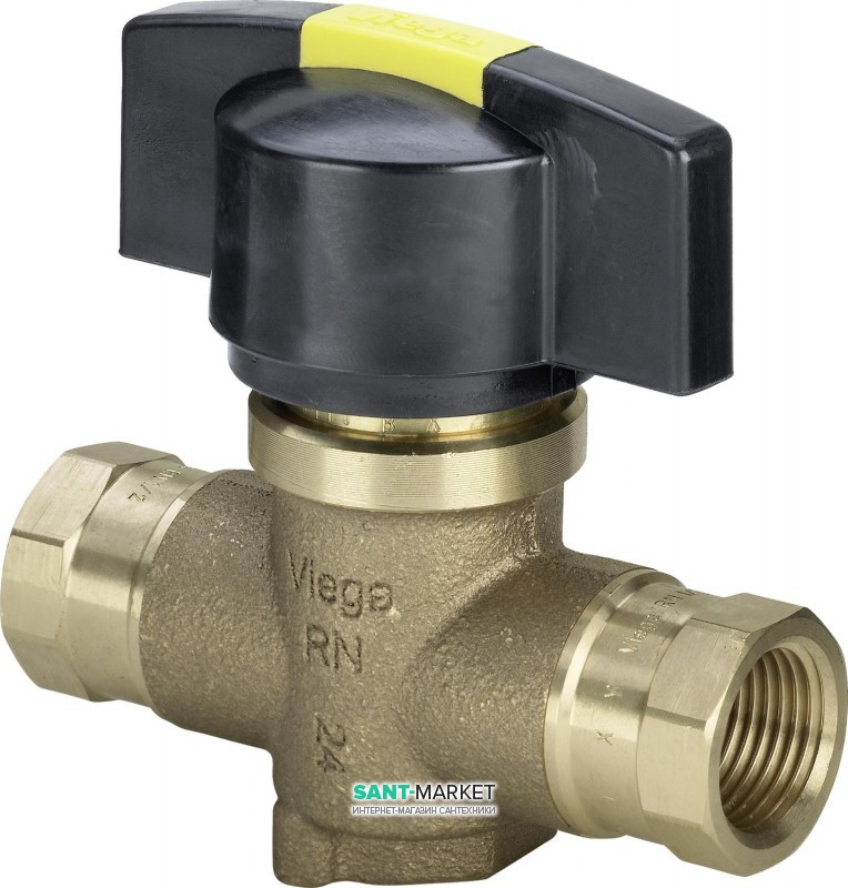 Кульовий кран повнопрохідний Viega Easytop 2278.1 Rp½ кремнієва бронза 747299