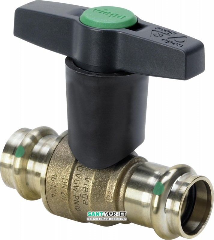 Шаровой кран Viega Easytop 2275CO с SC‑Contur d15 кремниевая бронза 746445