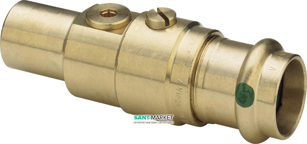 Шаровой кран Viega Easytop 2283 с SC‑Contur d15 бронза 560928