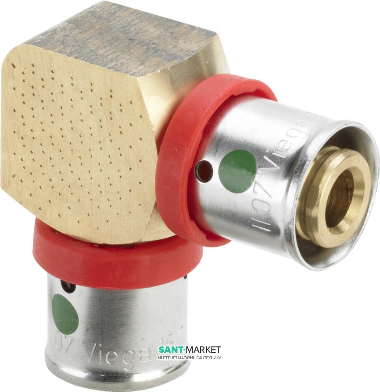 Косинець 90° Viega Fonterra 1214.3 15 бронза 619862