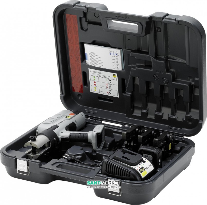 Набор пресс-инструмента Viega Pressgun 5 2293.2 аккумуляторный с пресс-клещами d15/22/28 707019