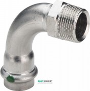 Косинець перехідний 90° Viega Sanpress Inox 2314 з SC-Contur 18хR¾ нержавіюча сталь 436919