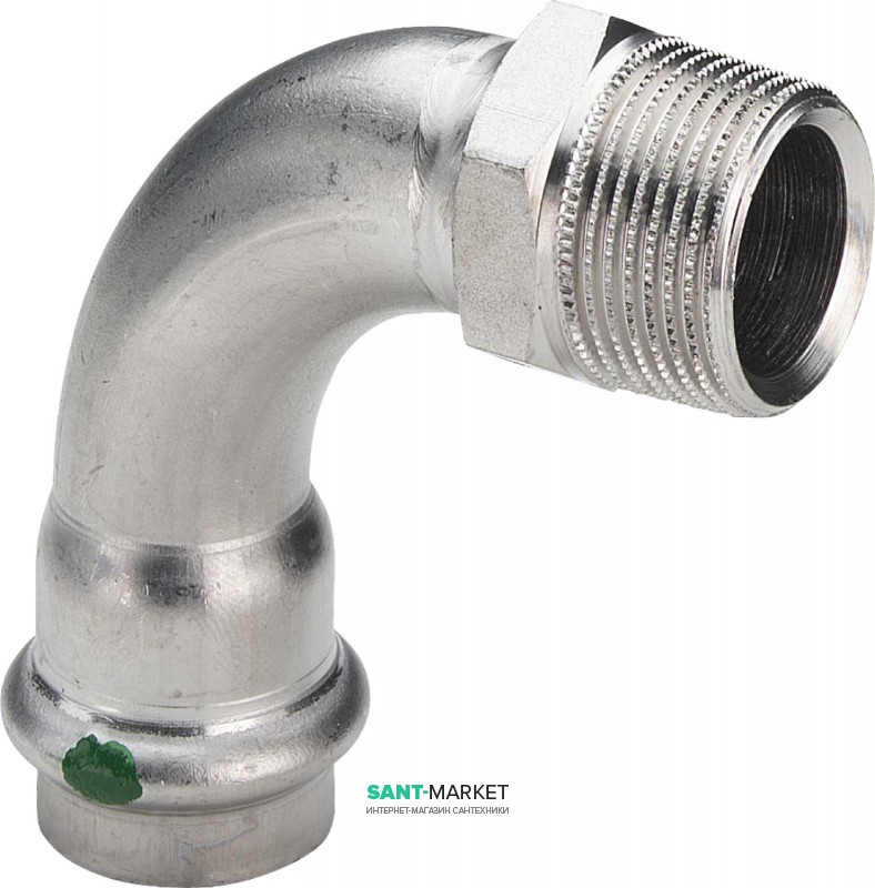 Угольник переходной 90° Viega Sanpress Inox 2314 с SC‑Contur 22хR¾ нержавеющая сталь 436926