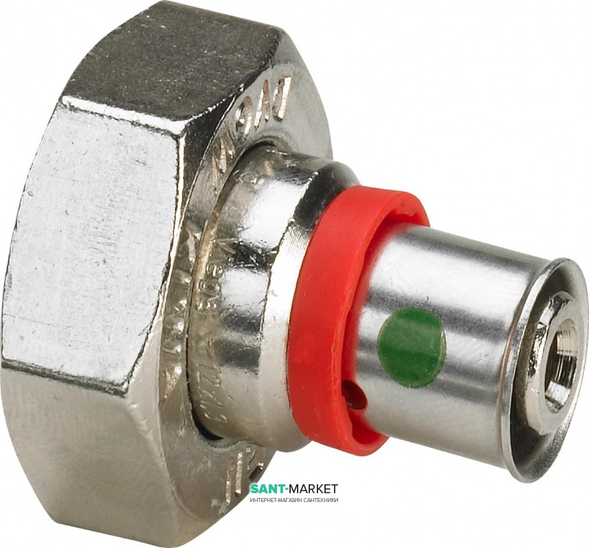 Переход на резьбовые соединения Viega Fonterra 1236 20 бронза никелированная 614638