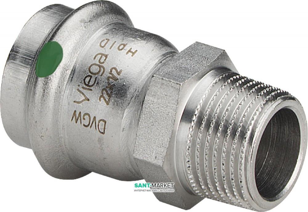 Соединительный элемент Viega Sanpress Inox 2311 с SC‑Contur 18хR¾ нержавеющая сталь 436476