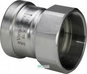 Соединительный элемент Viega Sanpress Inox XL 2312XL с SC‑Contur 76,1хRp2½ нержавеющая сталь 619961