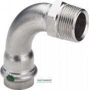 Косинець перехідний 90° Viega Sanpress Inox 2314 з SC-Contur 22хR¾ нержавіюча сталь 436926