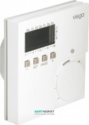 Кімнатний термостат Viega Fonterra 1243 24 V з можливістю тижневого програмування білий 616854