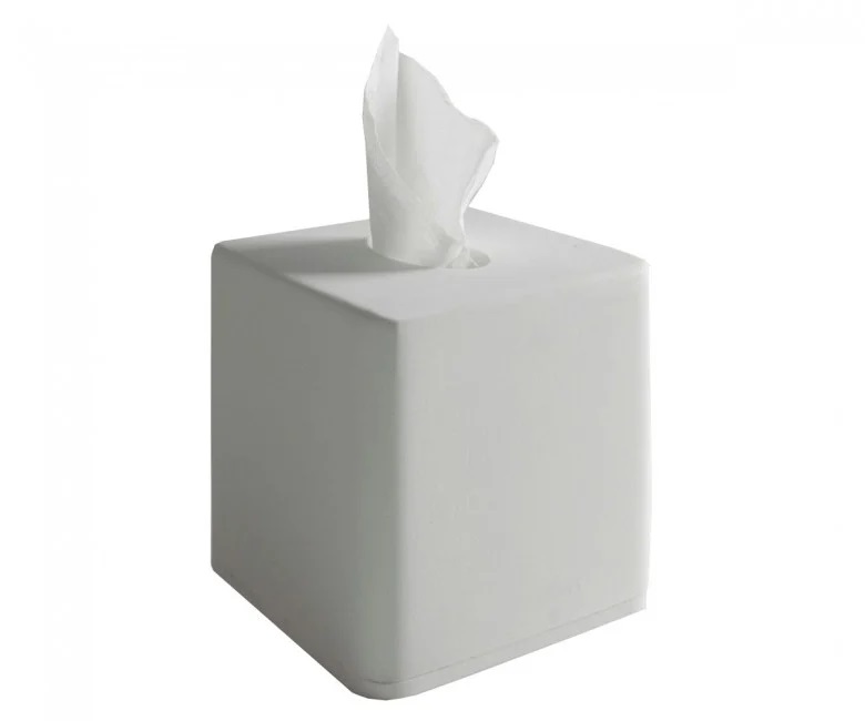 Коробочка для серветок кам'яна Volle Solid surface білий 18-40-130