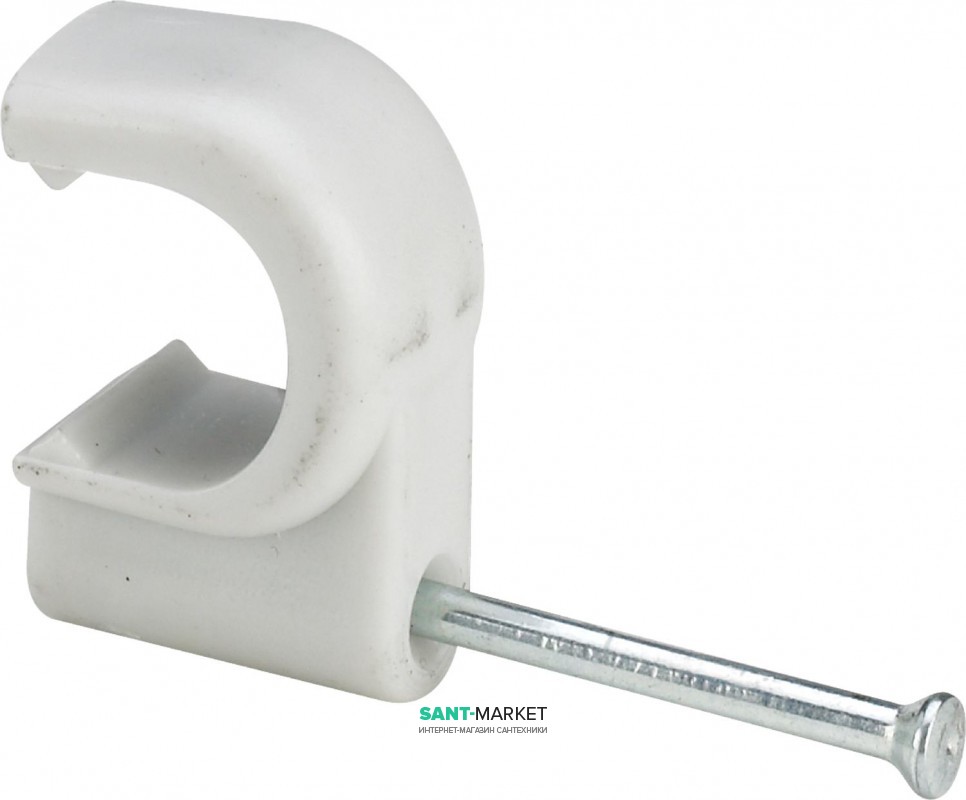Скоба для трубы d12 мм Viega Fonterra 1239.4 белый пластик/нержавеющая сталь 615611