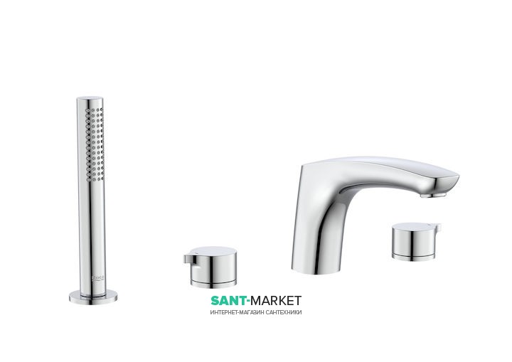 Змішувач на борт ванни Roca Insignia з ручним душем хром A5A093AC00