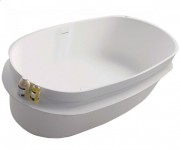Ванна отдельно стоящая каменная с полочкой Volle Solid surface 163х75 белый 12-40-054