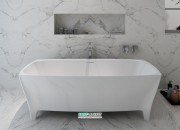 Ванна отдельно стоящая  на ножках каменная Volle 170х80  белый 12-22-178