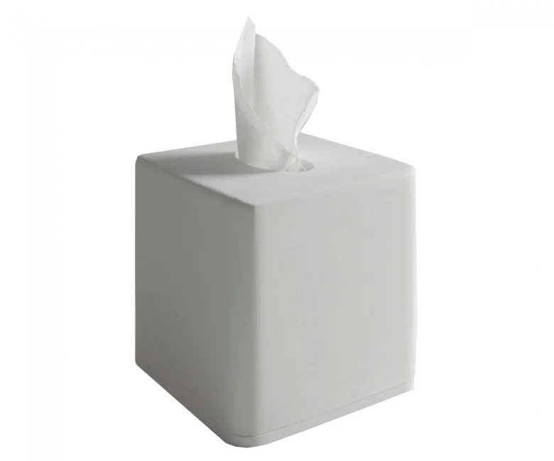 Коробочка для салфеток каменная Volle Solid surface белый 18-40-130