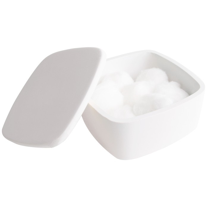 Коробочка косметична кам'яна Volle Solid surface білий 18-40-210