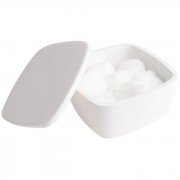 Коробочка косметическая каменная Volle Solid surface белый 18-40-210