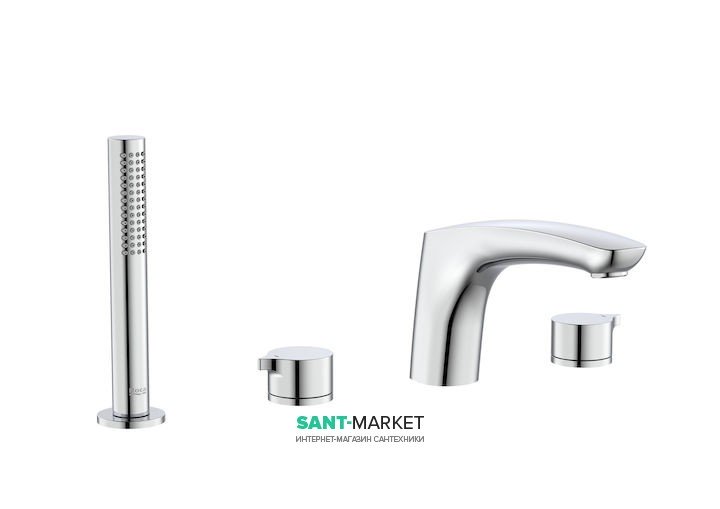 Смеситель на борт ванны Roca Insignia с ручным душем хром A5A093AC00