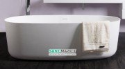 Ванна отдельно стоящая каменная Volle Solid surface 168х80 белый 12-40-036