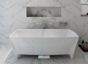 Ванна отдельно стоящая  на ножках каменная Volle 170х80  белый 12-22-178