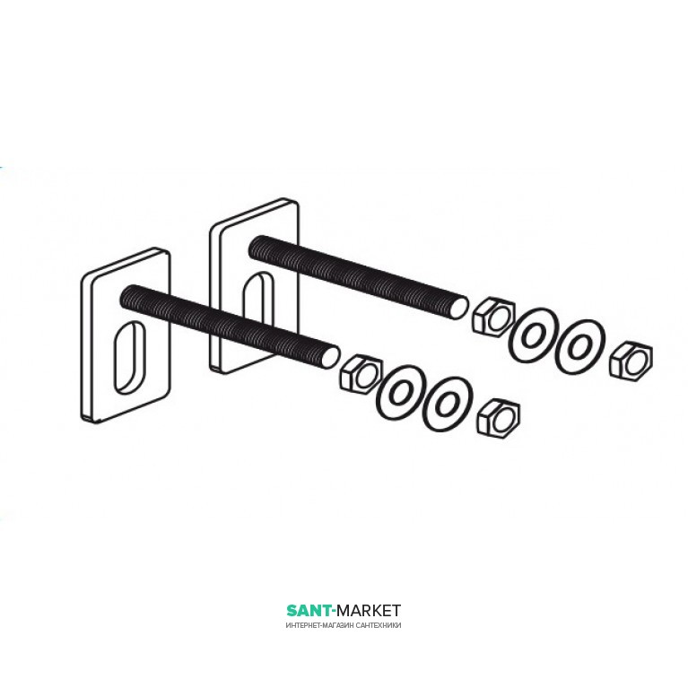 Комплект для крепления инсталляции к стене Roca Duplo AV0011800R