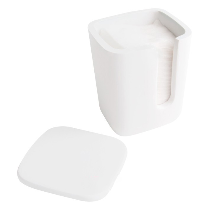 Коробочка для спонжиків кам'яна Volle Solid surface білий 18-40-209