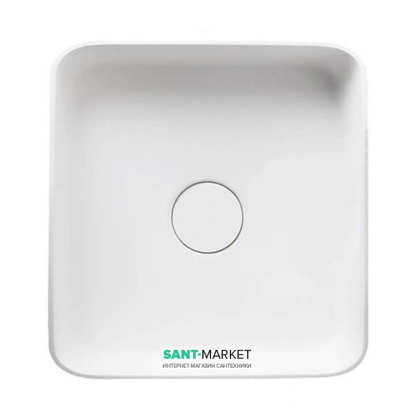 Раковина для ванної накладна кам'яна Volle Solid surface 40х40 см білий 13-40-210