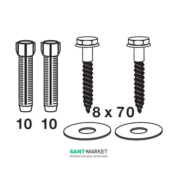 Комплект Roca Duplo для кріплення інсталяції до підлоги AV0001900R