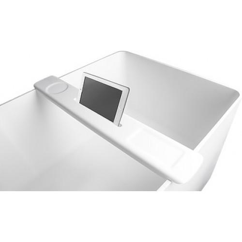 Накладная полочка на ванну каменная Volle Solid surface 87х11.5 см белый 18-40-403
