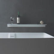 Поличка для ванної кам'яна Volle Solid surface 45х12 см білий 18-40-114