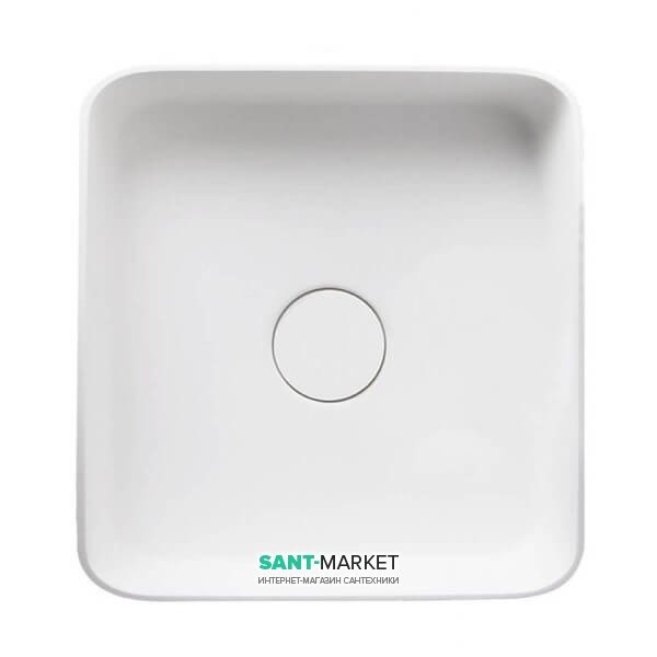 Раковина для ванной накладная каменная Volle Solid surface 40х40 см белый 13-40-210