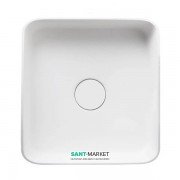 Раковина для ванной накладная каменная Volle Solid surface 40х40 см белый 13-40-210