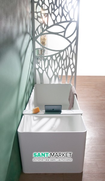 Декоративная ажурная перегородка каменная Volle Solid surface 80 см белый 8-40-135