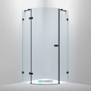 Душова кабіна чверть кола Volle De la Noche 90х90 см профіль чорний скло прозоре 10-40-192black