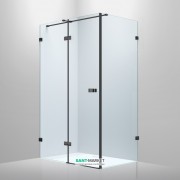 Душевая кабина прямоугольная Volle De la Noche 120х90 см профиль черный стекло прозрачное 10-40-195-black