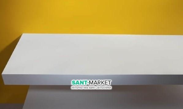 Стільниця під раковину кам'яна Volle Solid surface 900х480х20 мм білий 10-40-8103