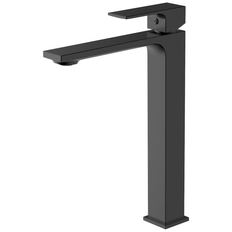 Cмеситель для раковины высокий Volle De la Noche однорычажный черный 10-40-1200-black