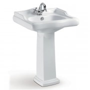 Раковина для ванной Volle Leonor 61х53 см с пьедесталом керамика белый 13-19-032