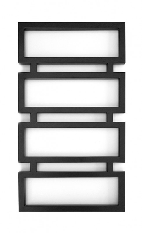 Полотенцесушитель водяной Genesis-Aqua Quattro 80x53 см черный GA-1001