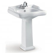 Раковина для ванной Volle Leonor 61х53 см с пьедесталом керамика белый 13-19-032