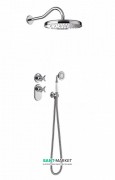 Душова система прихованого монтажу Tres Tres-Clasic з термостатом верхнім і ручним душем хром 24235202