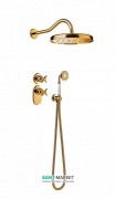 Душевая система скрытого монтажа Tres Tres-Сlasic с термостатом верхним и ручным душем золото 24235202OR