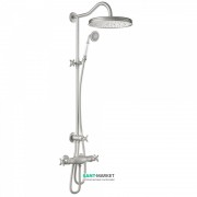 Душова стійка Tres Tres-Clasic з термостатом верхнім і ручним душем сталь 24219501AC