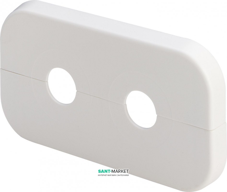 Двойная розетка Viega 1079.7 для подключения радиатора к трубе пластик белый 264581