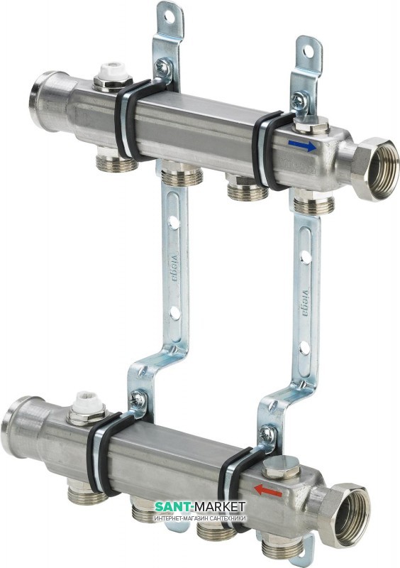 Коллектор Viega 1078 8 выходов нержавеющая сталь 587581