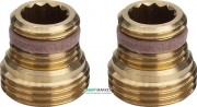 Комплект перехідників Viega 1096.8 G½хG¾ латунь 357122