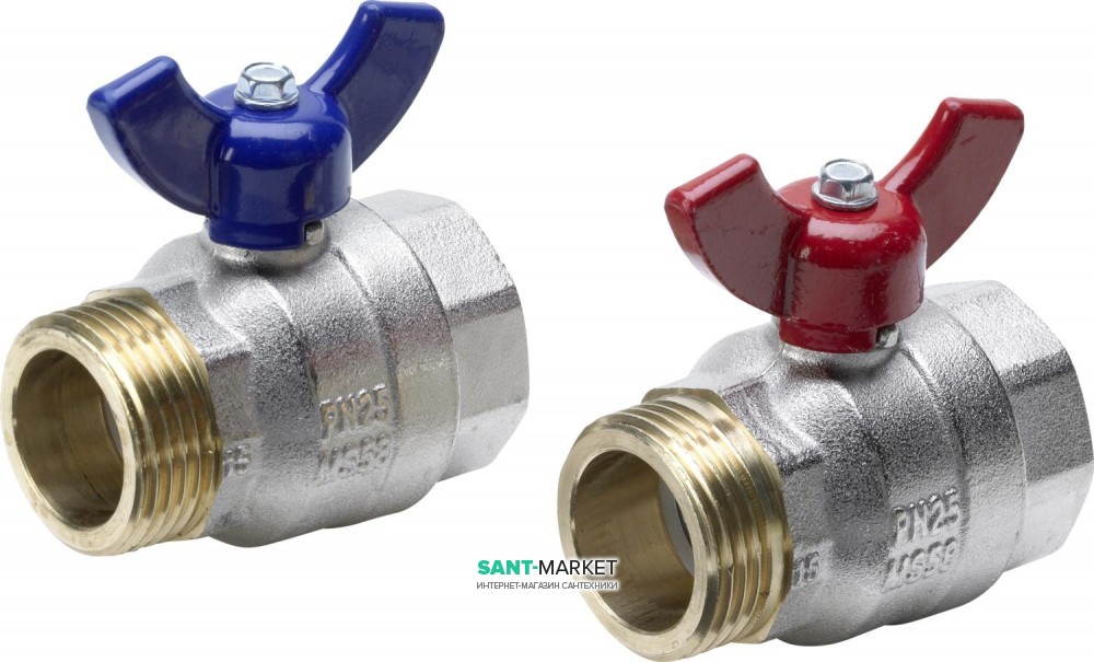 Комплект кульових кранів Viega Fonterra 1 041 Rp1 латунь нікельована 606268