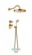 Душевая система скрытого монтажа Tres Tres-Сlasic с термостатом верхним и ручным душем золото 24235202OR