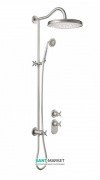Душевая система скрытого монтажа Tres Tres-Сlasic с термостатом и штангой сталь 24235203AC