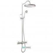 Душова стійка Tres Tres-Clasic з термостатом верхнім і ручним душем сталь 24219502AC