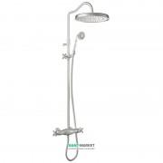 Душова стійка Tres Tres-Clasic з термостатом верхнім і ручним душем сталь 24219502AC